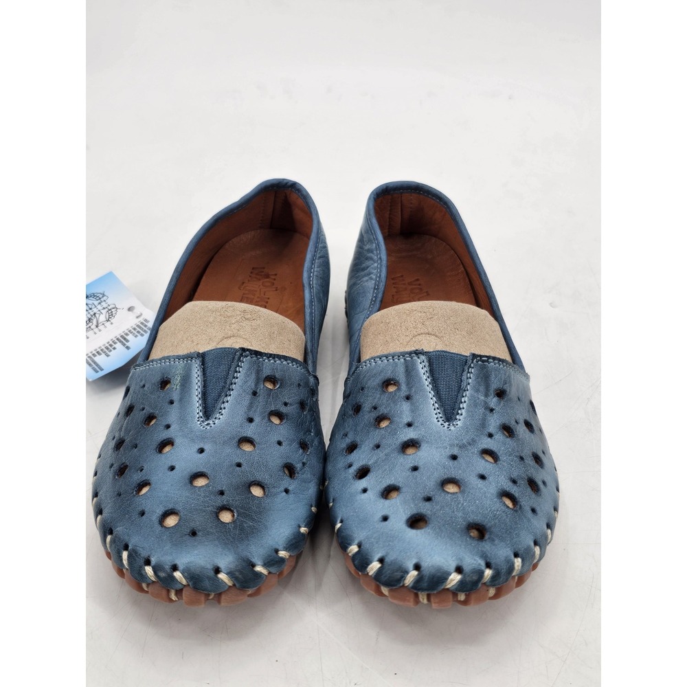 Volks Walkers Shoes Women's EUR 38/US 8 Teal Leather Perforated Comfort European